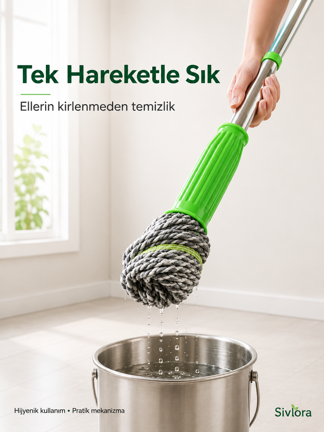 Sivlora - Kendinden Sıkmalı Yeni Nesil Mop
